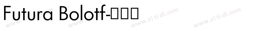 Futura Bolotf字体转换